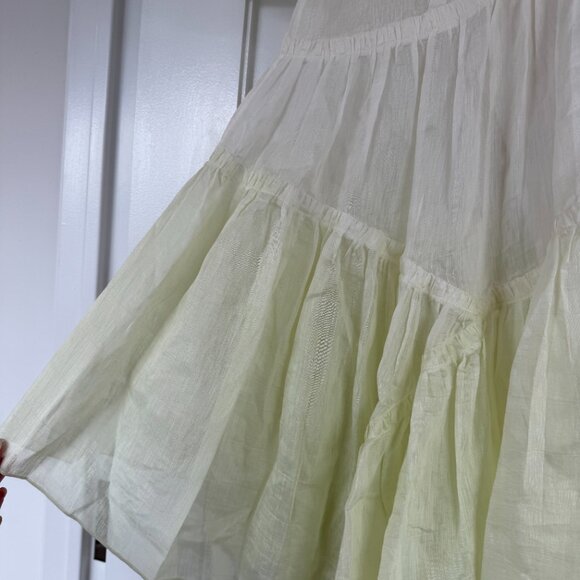 NWT Sandro Kiarane Mini Dress Asymmetric Multicolor Tie Dye Linen Ruffles - Picture 8 of 10